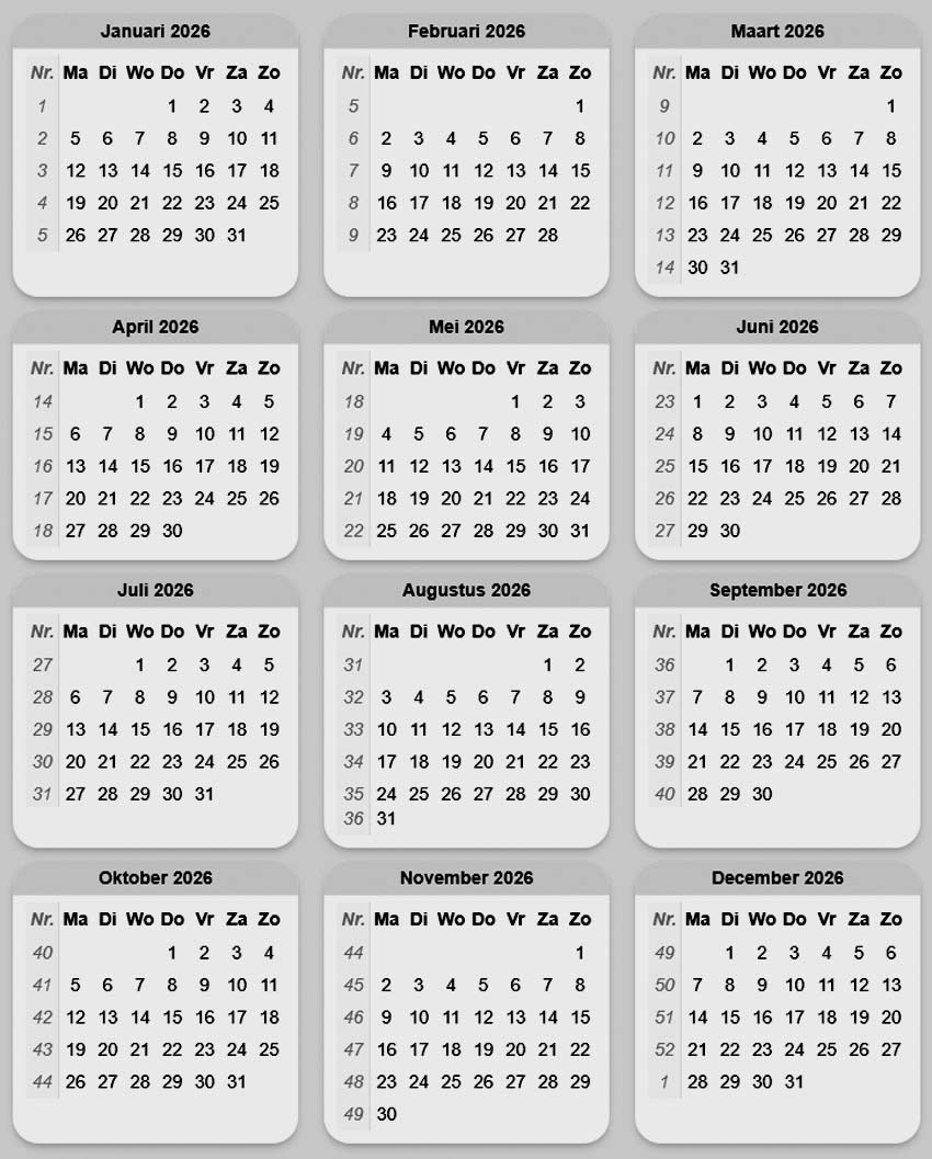 kalender 2026